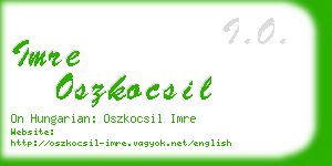 imre oszkocsil business card